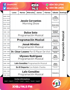 PROGRAMACIÓN EXA VICTORIA XHBJ