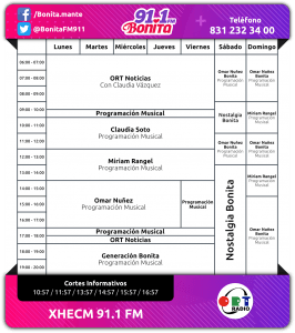 PROGRAMACION BONITA XHECM