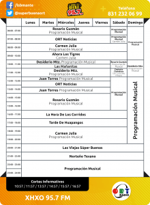 PROGRAMACIÓN LA SUPER BUENAXHXO