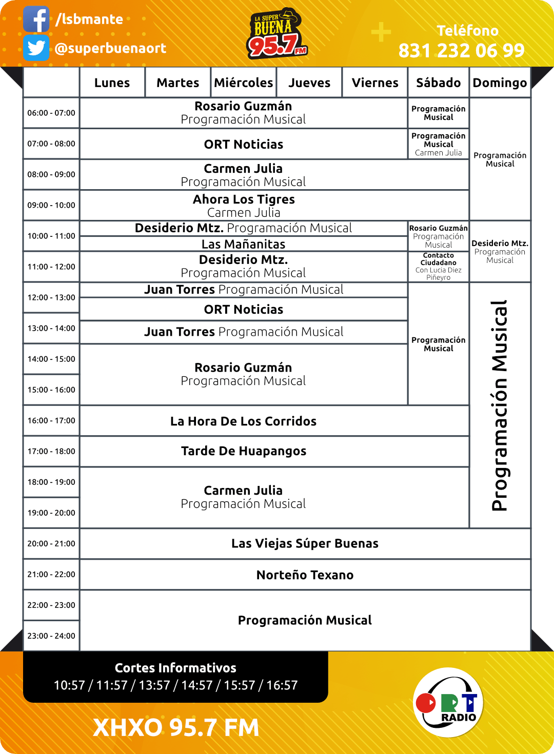PROGRAMACIÓN LA SUPER BUENAXHXO