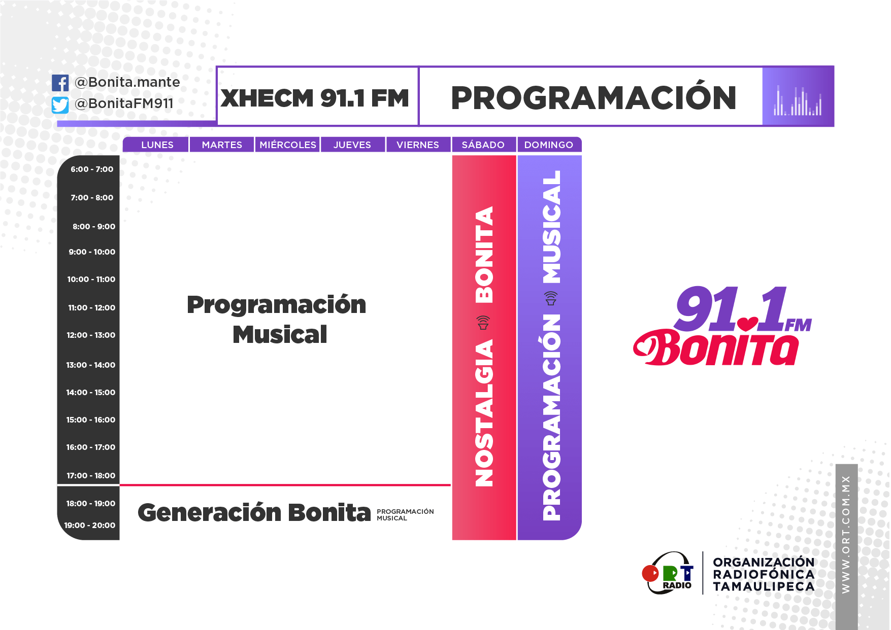 PROGRAMACION BONITA XHECM