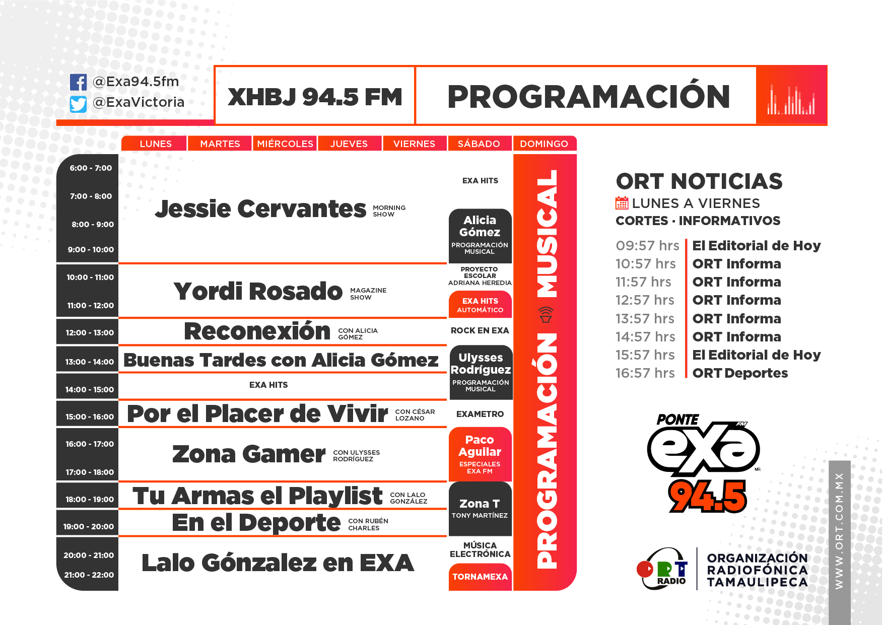 PROGRAMACIÓN EXA VICTORIA XHBJ