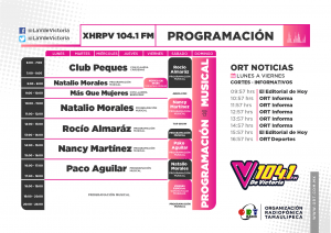 PROGRAMACIÓN LA V DE VICTORIA XHRPV
